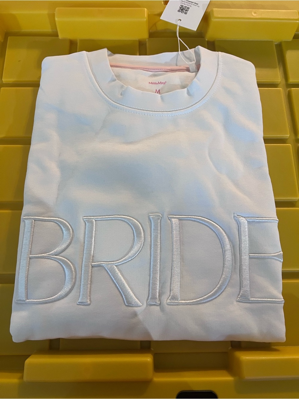 White 'BRIDE' Crewneck Sweatshirt - Women's